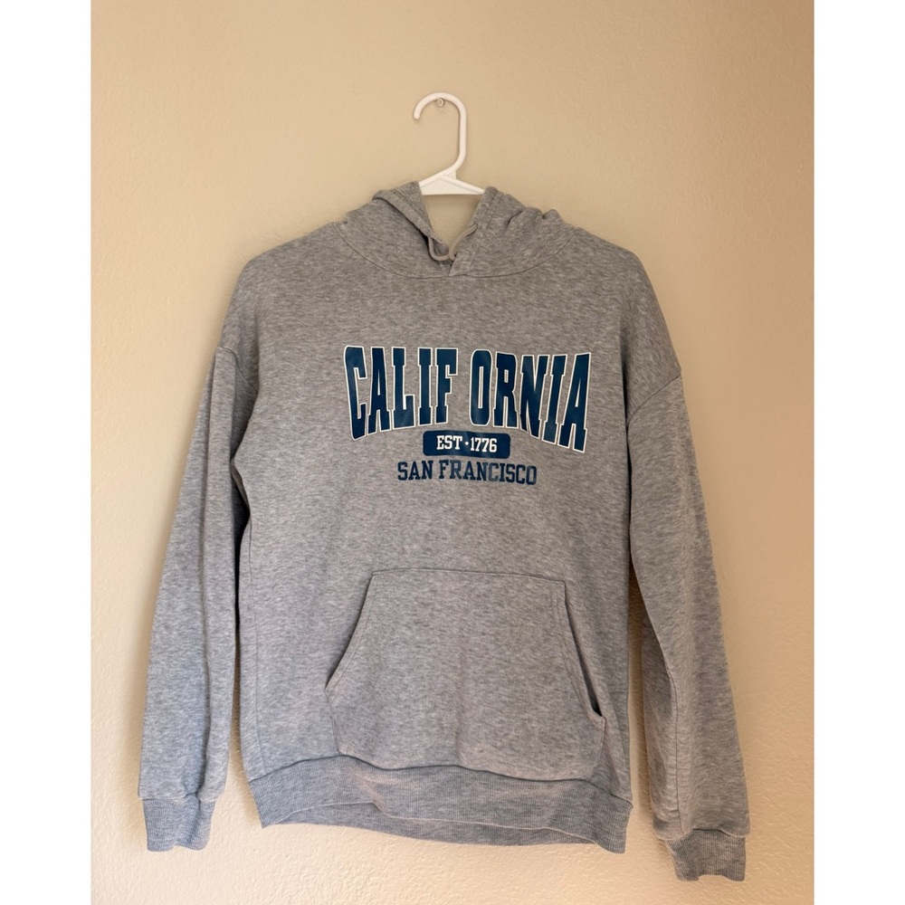 SHEIN California San Francisco Gray Oversized Graphic Hoodie - M/L